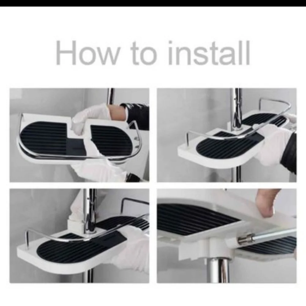 Removable shower caddy shelf
